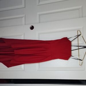 Elegant Red Strapless Dress